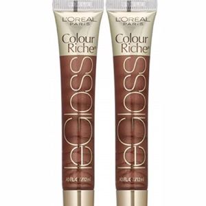 Loreal Lip Gloss Colour Riche Chocolate Set of Two